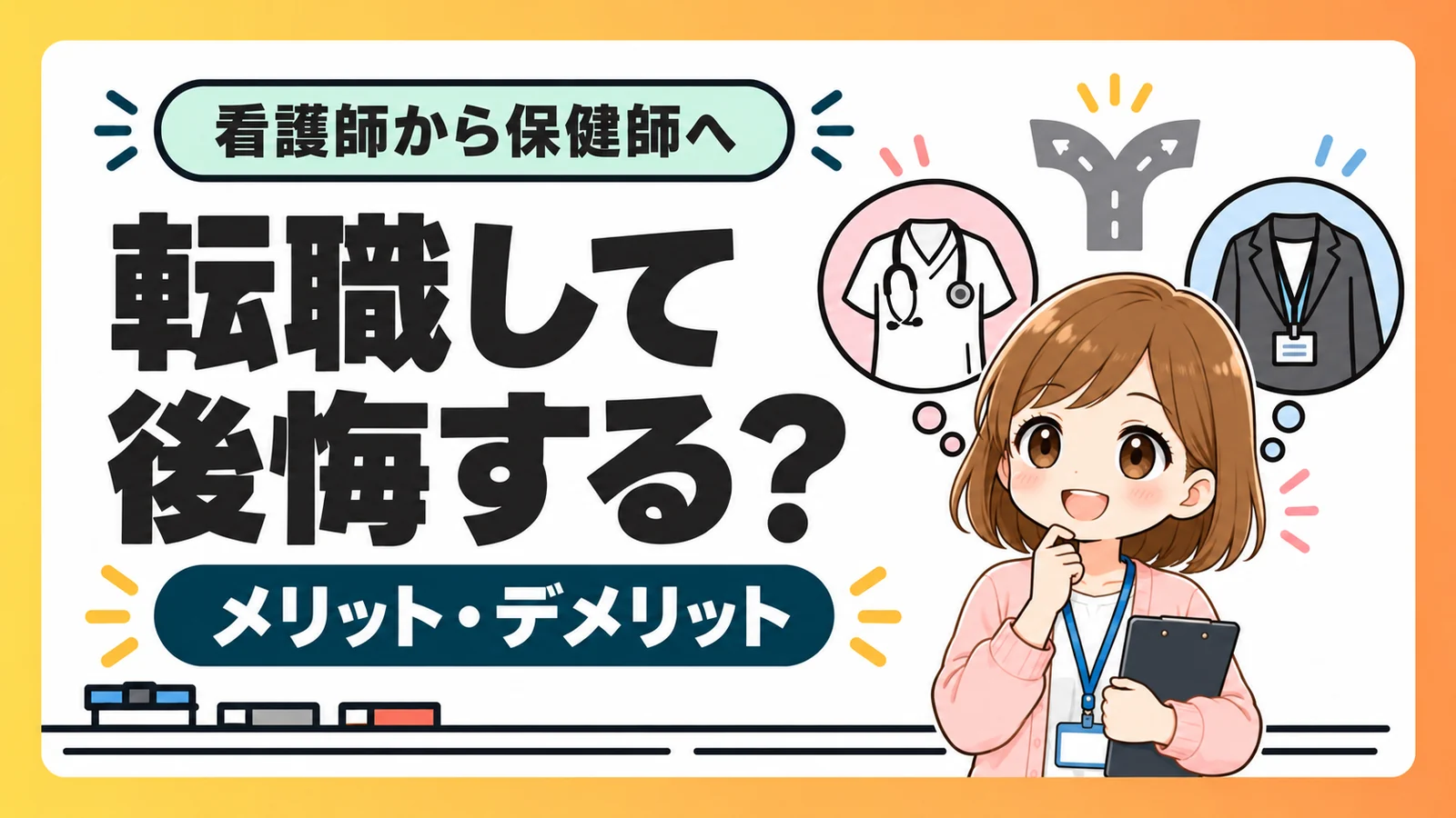 看護師から保健師へ転職して後悔するかを考えるミニ行政保健師ななみ