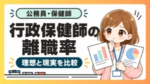 行政保健師の離職率と理想と現実の比較