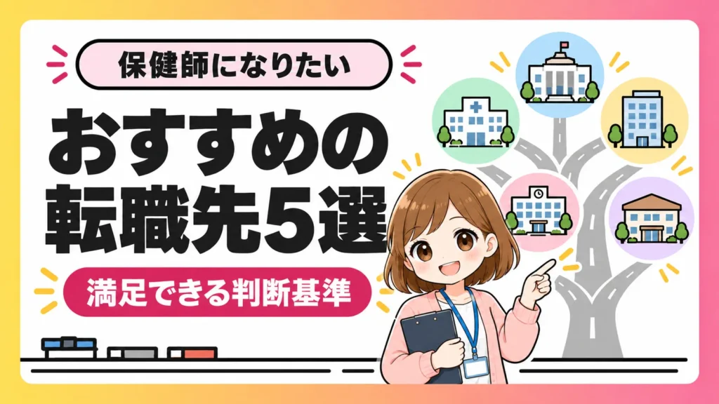 保健師のおすすめ転職先5選と判断基準